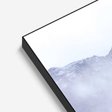 Tirage photo encadré dans un cadre slim.